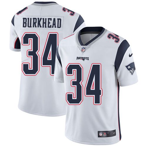 Men New England Patriots #34 Rex Burkhead Nike White Limited NFL Jersey->new england patriots->NFL Jersey